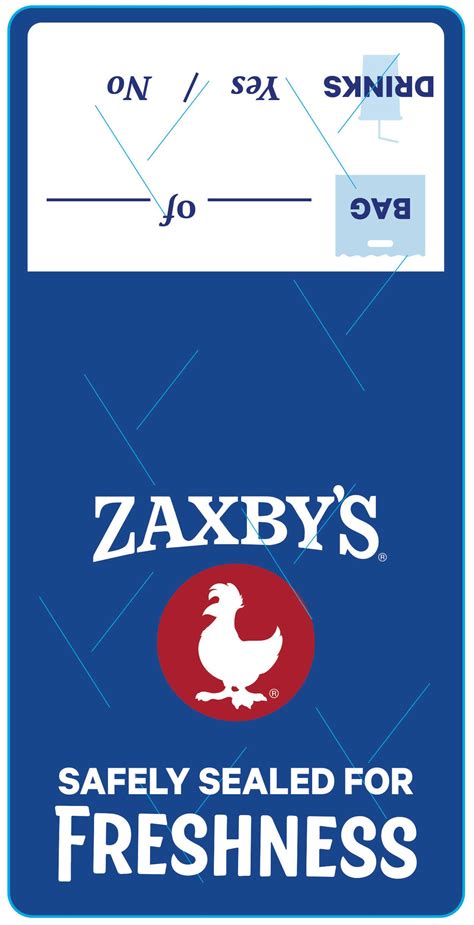 Zaxby's Delivery Sealed label – Date Label