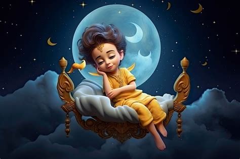 Premium AI Image | Janmashtami background