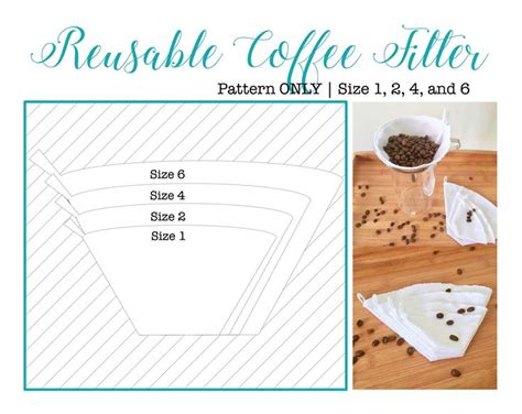 the instructions for how to make a reusable coffee filterr with ...