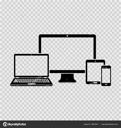 Electronic devices icons on transparent background ⬇ Vector Image by © fad82 | Vector Stock ...