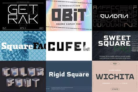 9 Best Square Fonts for Geometric Design