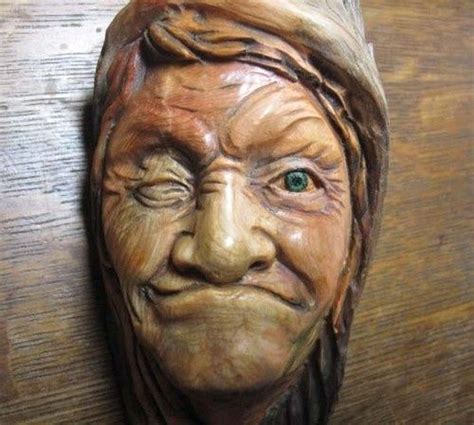 carved faces lovely , funny | Wood carving faces, Wood carving art, Face carving