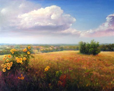 Paintings - Landscape of Kansas - Mehrzad Alison's Prairie Hills ...