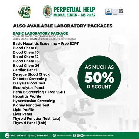 Laboratory Promo and Packages - Perpetual Help Medical Center