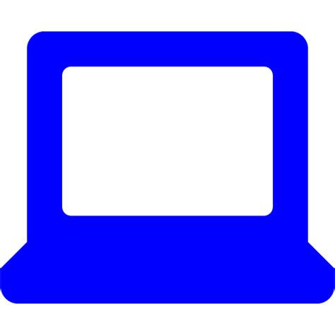 Blue laptop 2 icon - Free blue laptop icons