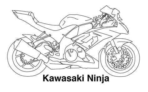 Kawasaki Ninja Coloring Pages