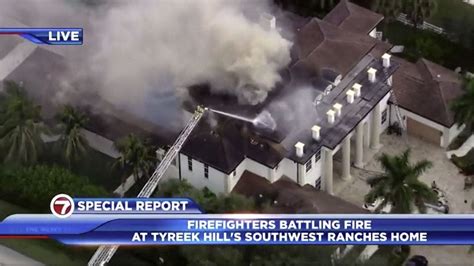 Tyreek Hill Florida Home Catches On Fire ... Rescue Crews Working To ...