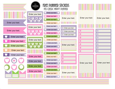 Free printable planner stickers | Customizable! | Instant Download