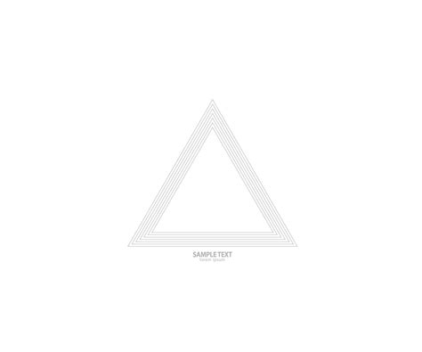 Triangle line vector. Pyramid line art. Geometric shape. Logo sign ...