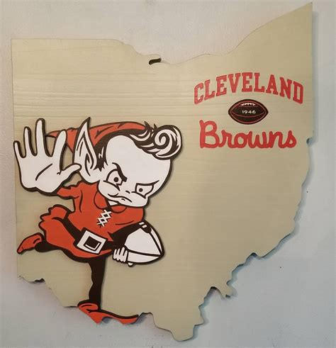 Cleveland Browns Retro Elf Sign - Etsy