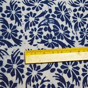 Indigo Blue Fabric Indigo Cotton Fabric Vegetable Dyed Hand - Etsy