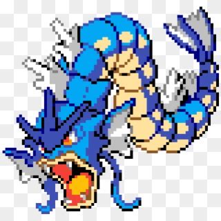 Shiny Gyarados - Pixel Art Pokemon Gyarados, HD Png Download - 830x750(#874420) - PngFind