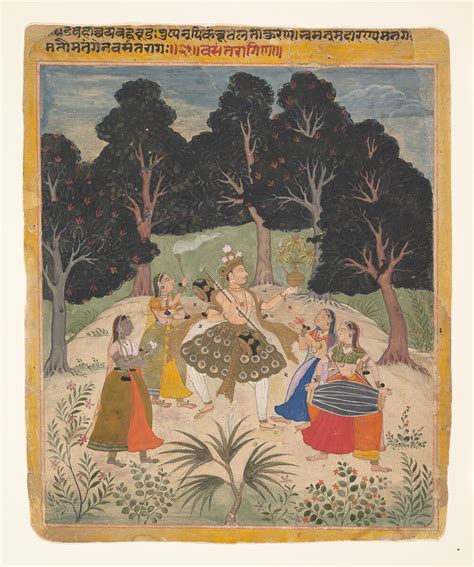 Vasant Ragini, Page from a Ragamala Series (Garland of Musical Modes ...