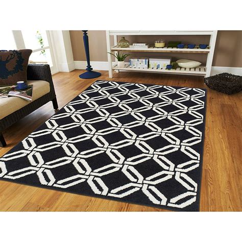 Contemporary Area Rugs 5x7 Area Rugs on Clearance 5 by 7 Rug for Living Room Black - Walmart.com ...