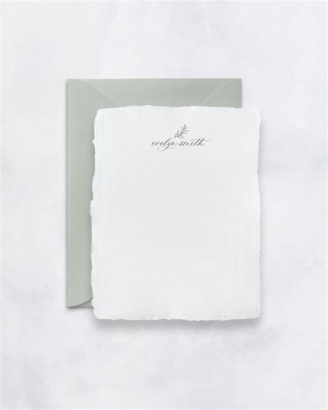 Personalized Stationery Handmade Paper / Personalized Note Cards Set of ...