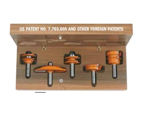 5-piece Complete Kitchen Router Bit Set | Router bit set, Making cabinet doors, Router bits