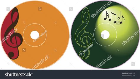 음악 CD - DVD 레이블 디자인 스톡 벡터(로열티 프리) 24442612 | Shutterstock