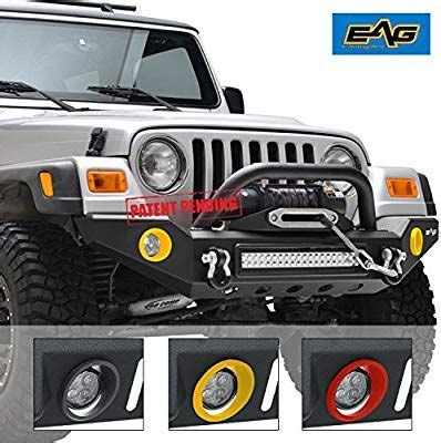 Amazon.com: EAG 87-06 Jeep Wrangler TJ/YJ Front Bumper With LED Lights and Colored Light ...