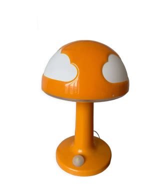 Lampe champignon orange nuages Skojig Ikea design Henrik Preutz | Selency