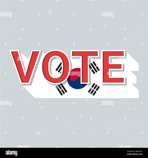 South Korea election vote text vector democracy Stock Vector Image ...