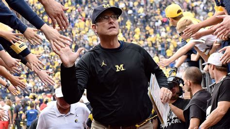 Michigan football coach Jim Harbaugh focused on winning a national ...