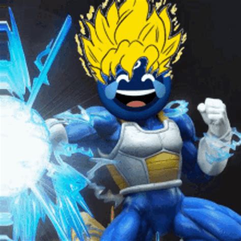 Laughing Emoji With Super Saiyan Powers GIF | GIFDB.com