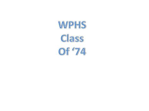 WPHS Class of 1974