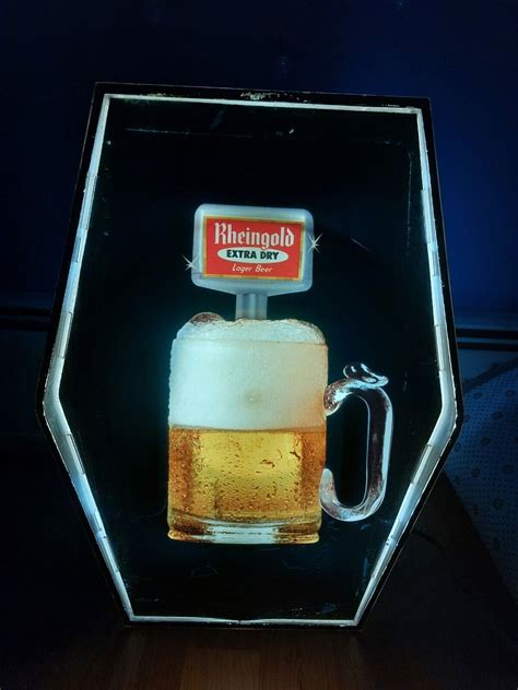 rheingold beer sign Vintage Light Up Motorized Motion Working | eBay