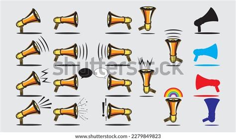 Attention Icon Megaphone Icon Lettering Attention Stock Vector (Royalty Free) 2279849823 ...