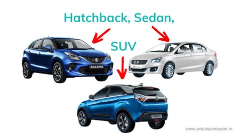 Hatchback vs Sedan India | Difference Between Hatchback, Sedan, SUV