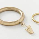 Round Metal Curtain Rings (Set Of 7) - Antique Brass | West Elm