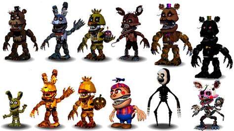 Fnaf 4 Characters Canon by aidenmoonstudios on DeviantArt | Fnaf, Fnaf characters, Character drawing