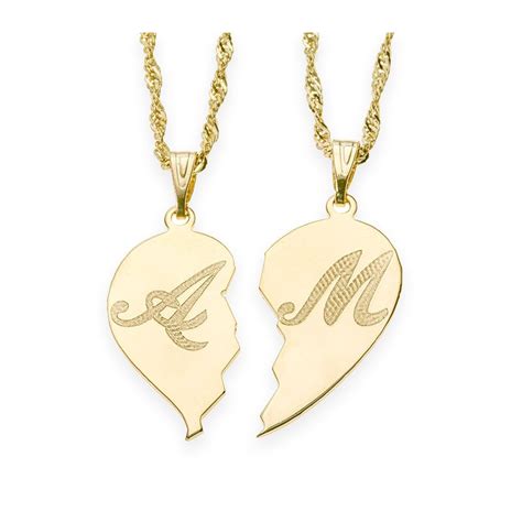 Broken Heart Name Necklace. 18K gold plated | EnvyHer- Personalized Jewelry