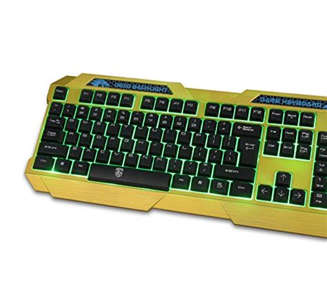 Green Backlit Gaming Keyboard and Mouse Set-BlueFinger USB Wired LED ...