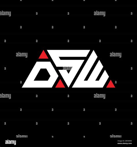 DSW triangle letter logo design with triangle shape. DSW triangle logo design monogram. DSW ...