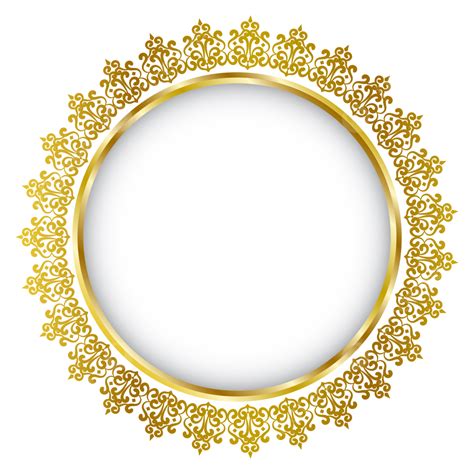 Ornament Luxury Frame Vector Design Images, Luxury Golden Circle Frame With Vintage Gold ...