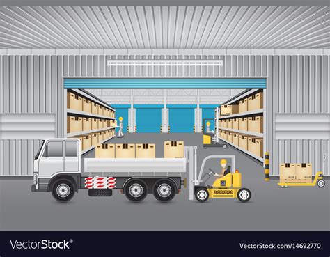 Warehouse design Royalty Free Vector Image - VectorStock