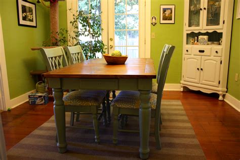 A Blue Farmhouse Dining Table