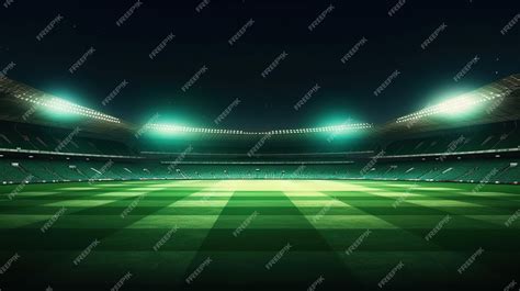 Cricket stadium in lights and flashes Generative ai | Premium AI ...