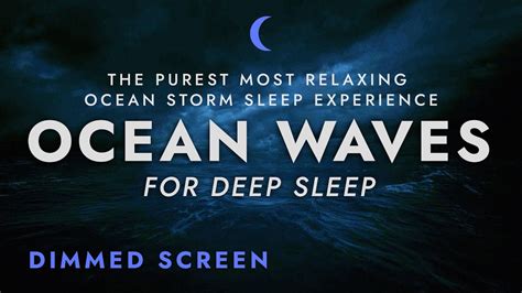 Ocean Waves Sounds for Sleeping | Dimmed Screen - Ocean Storm for Deep Sleep - White Noise - YouTube