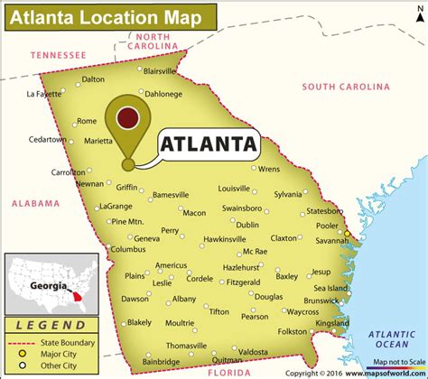 Where is Atlanta Located in Georgia, USA