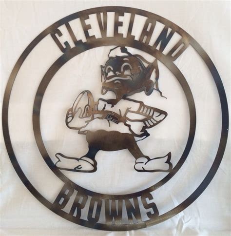 Cleveland browns metal art brownie mascot by MetalArtDesignz