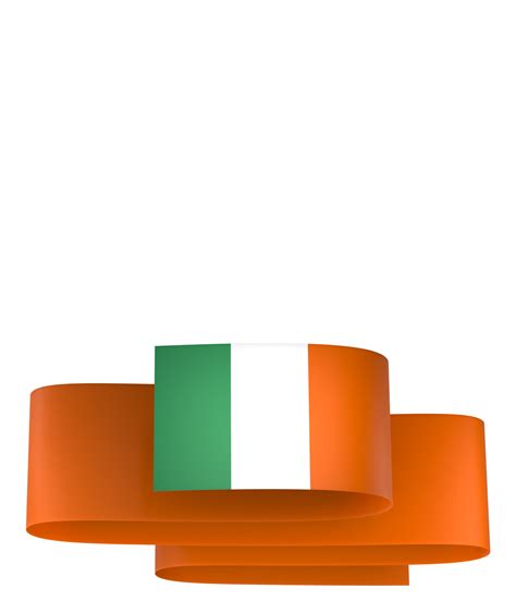 Ireland flag element design national independence day banner ribbon png ...