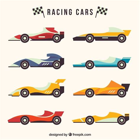 Free Vector | Formula 1 racing car collection with flat design