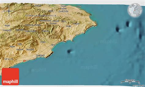 Satellite 3D Map of Altea