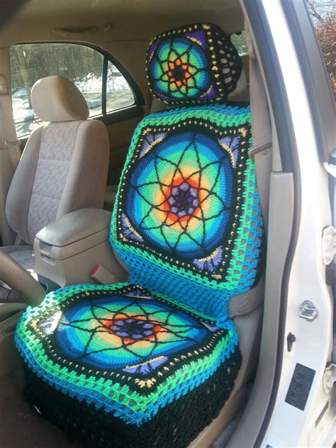 I made this car seat cover! Pattern on Ravelry. If you are interested in buying one or a set ...