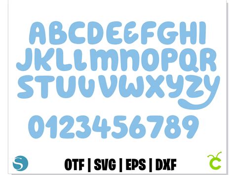 Bluey Font SVG, Bluey Font OTF, Bluey letters SVG, Bluey Alp - Inspire Uplift