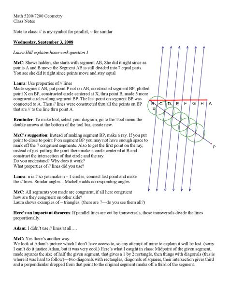 Notes on // is my Symbol for Parallel, ~ for Similar | MATH 5200 - Docsity