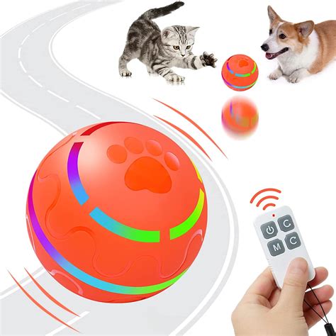 Interactive Dog Ball Toys, Active Rolling Ball for Indoor Dogs/Cats with Motion Activated/USB ...