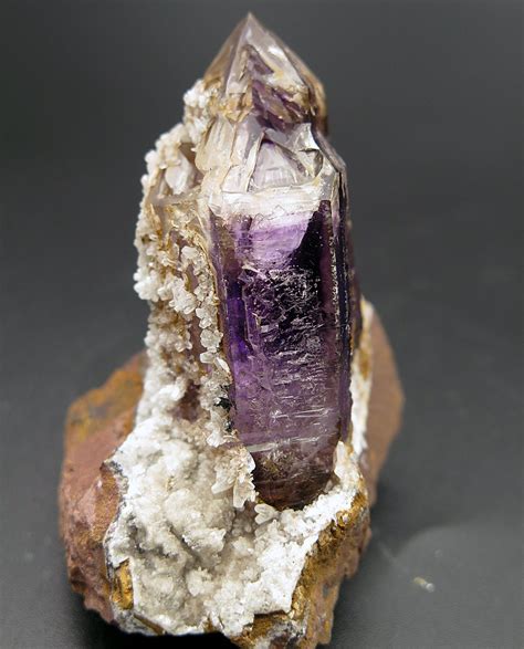 Beautiful Amethyst Quartz on Matrix with complex surface and quartz on it's backside. Goboboseb ...